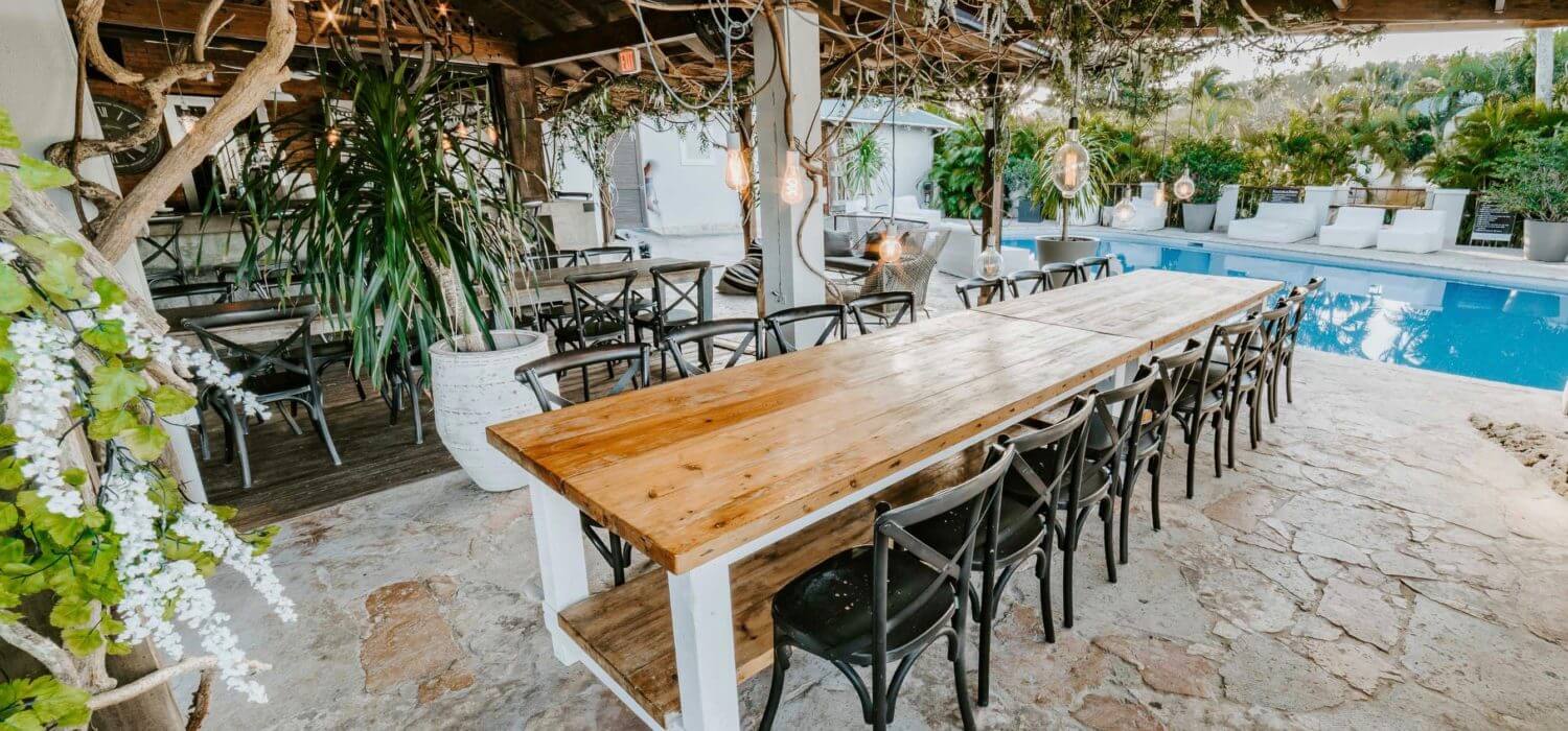 Eclipse Restaurant Crash Boat Beach Long Table Seating