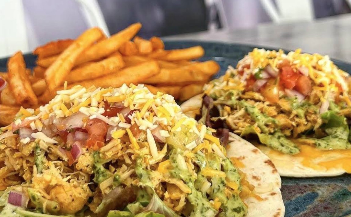 Happy Bowls Crash Boat Beach Wraps And Sweet Potato Fries