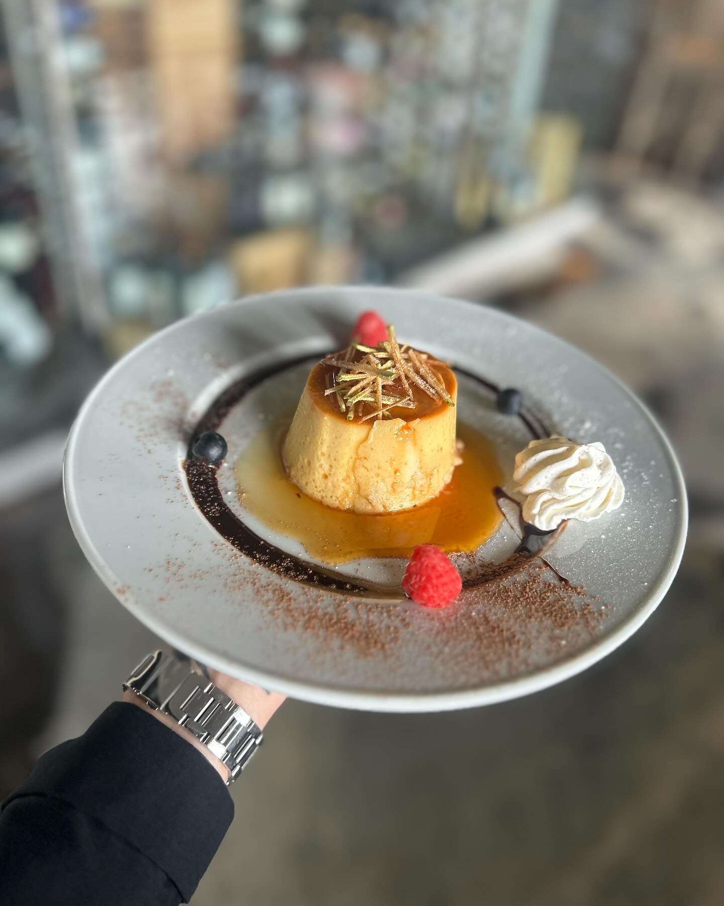 Huellas Restaurant Crash Boat Beach Dessert Flan
