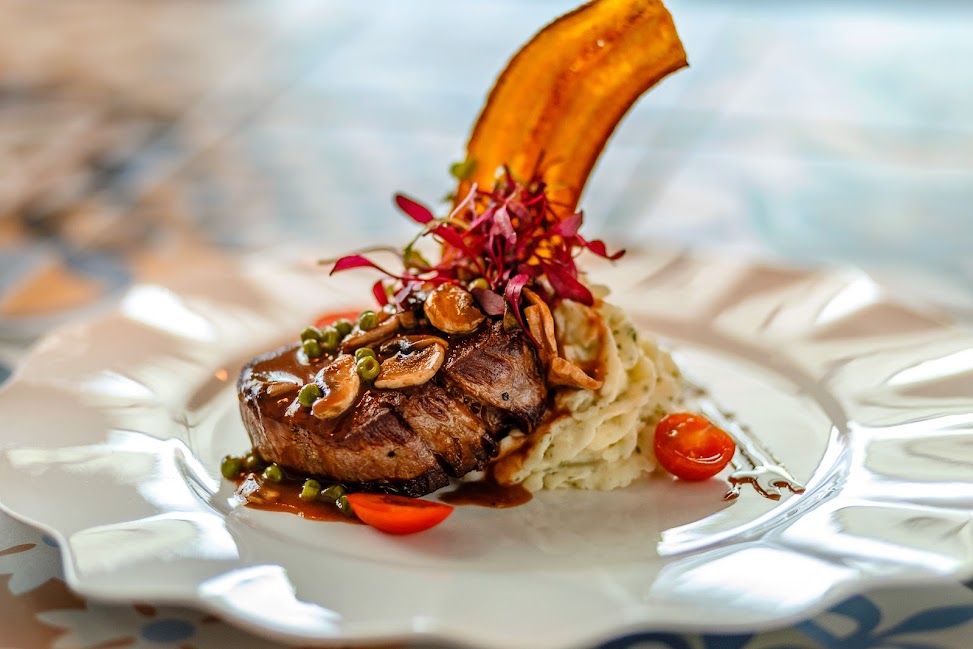 Huellas Restaurant Crash Boat Beach Steak Dish