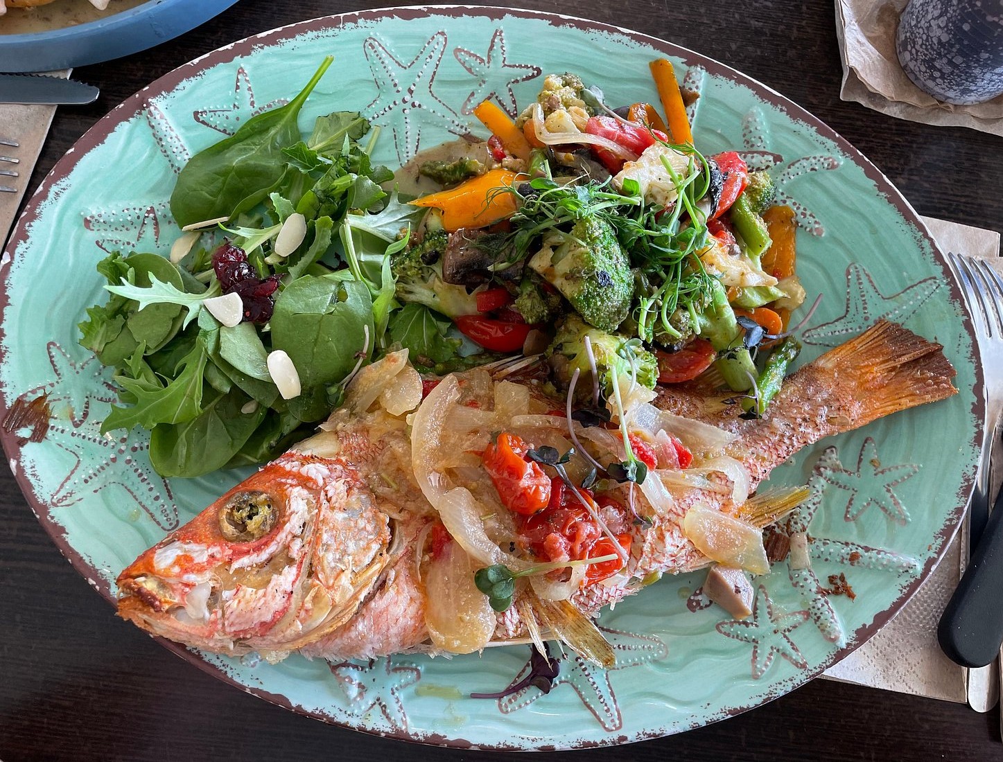 Sal De Mar Rooftop Crash Boat Beach Fish Entree