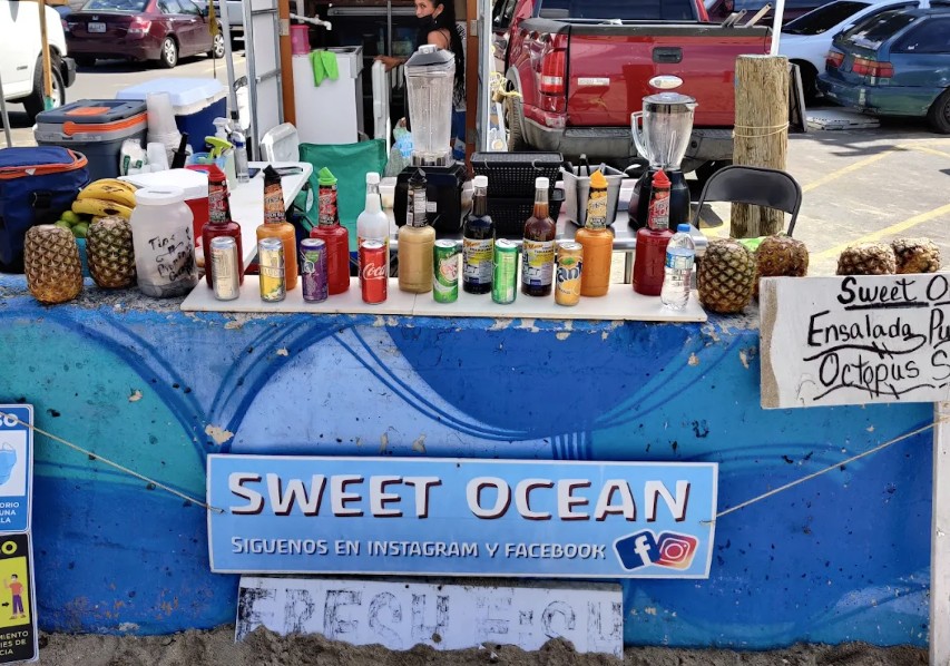 Sweet Ocean Crash Boat Beach Fruit Shack Sign